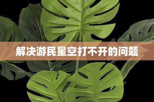 解决游民星空打不开的问题 解决游民星空打不开的问题
