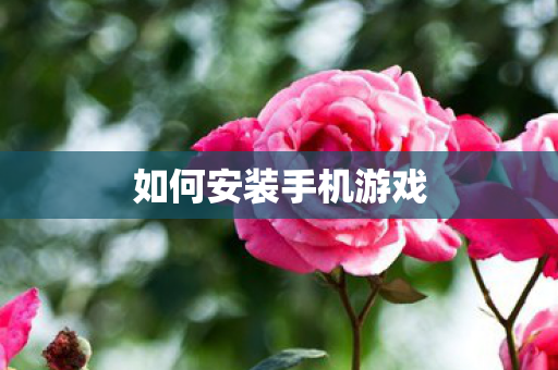如何安装手机游戏