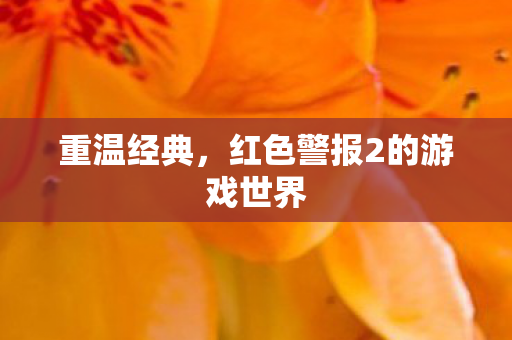 重温经典,红色警报2的游戏世界 重温经典,红色警报2的游戏世界