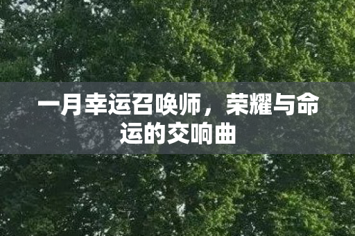 一月幸运召唤师，荣耀与命运的交响曲