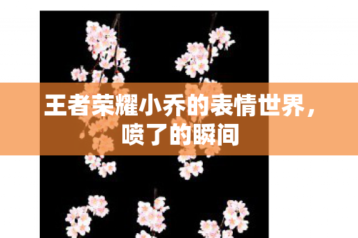 王者荣耀小乔的表情世界,喷了的瞬间 王者荣耀小乔的表情世界,喷了的瞬间