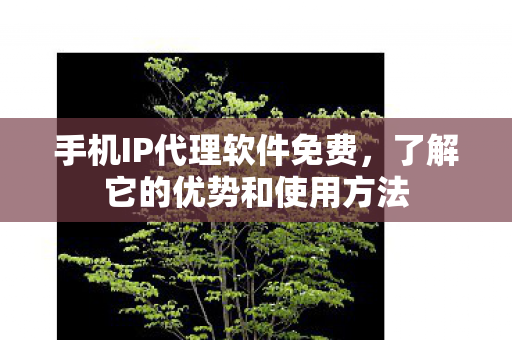 手机IP代理软件免费，了解它的优势和使用方法