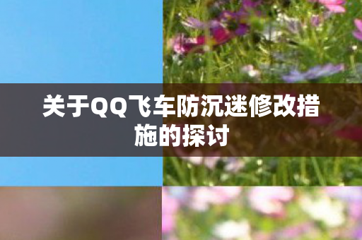 关于QQ飞车防沉迷修改措施的探讨 关于QQ飞车防沉迷修改措施的探讨