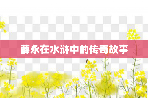 薛永在水浒中的传奇故事 薛永在水浒中的传奇故事