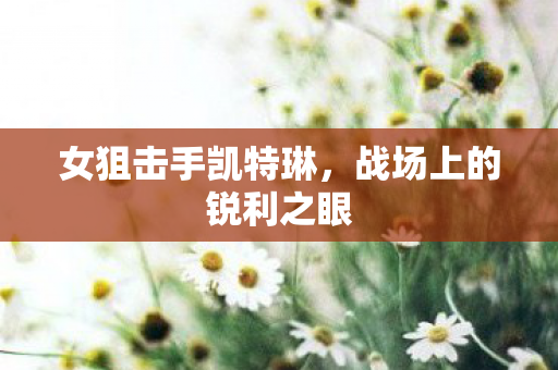 女狙击手凯特琳,战场上的锐利之眼 女狙击手凯特琳,战场上的锐利之眼