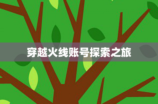 穿越火线账号探索之旅 穿越火线账号探索之旅