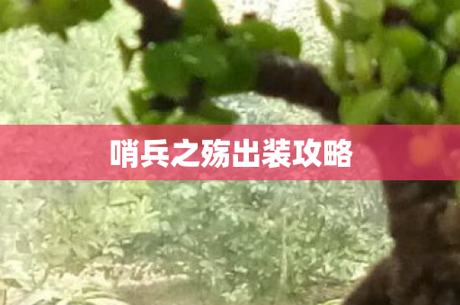 哨兵之殇出装攻略 哨兵之殇出装攻略