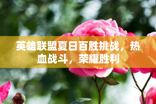 英雄联盟夏日百胜挑战，热血战斗，荣耀胜利