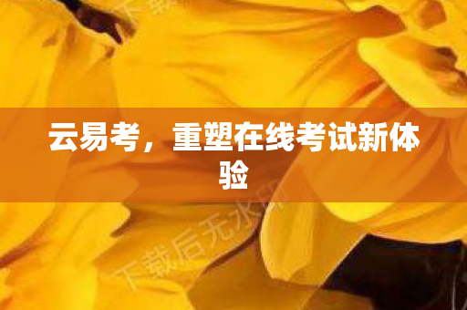 云易考,重塑在线考试新体验 云易考,重塑在线考试新体验