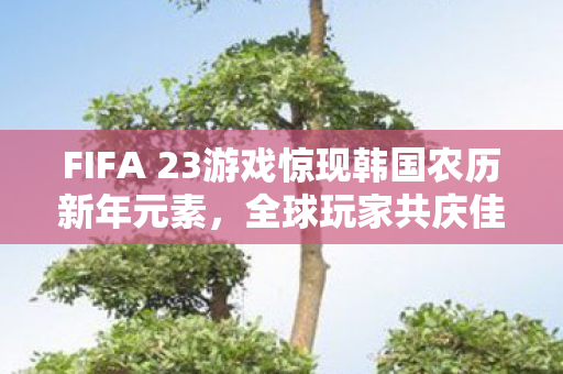 FIFA 23游戏惊现韩国农历新年元素,全球玩家共庆佳节 FIFA 23游戏惊现韩国农历新年元素,全球玩家共庆佳节