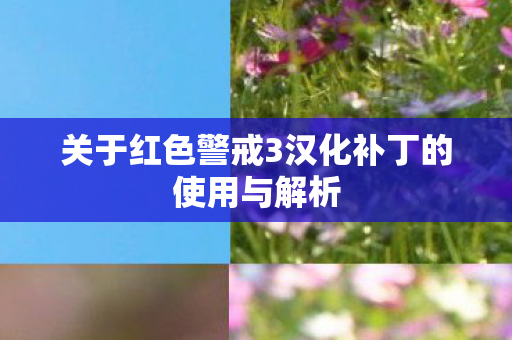 关于红色警戒3汉化补丁的使用与解析 关于红色警戒3汉化补丁的使用与解析