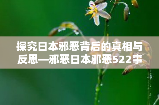 探究日本邪恶背后的真相与反思—邪恶日本邪恶522事件解析 探究日本邪恶背后的真相与反思—邪恶日本邪恶522事件解析