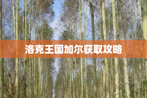 洛克王国加尔获取攻略 洛克王国加尔获取攻略