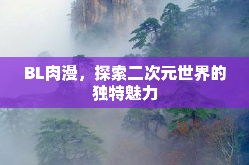 BL肉漫，探索二次元世界的独特魅力