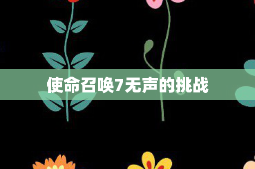 使命召唤7无声的挑战 使命召唤7无声的挑战