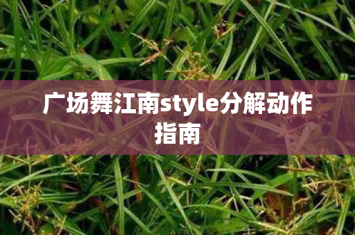 广场舞江南style分解动作指南 广场舞江南style分解动作指南