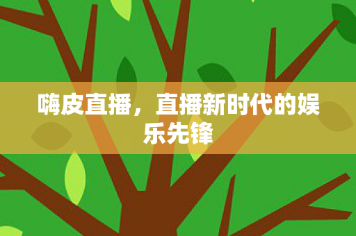 嗨皮直播,直播新时代的娱乐先锋 嗨皮直播,直播新时代的娱乐先锋