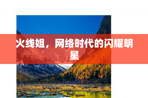 火线姐,网络时代的闪耀明星 火线姐,网络时代的闪耀明星