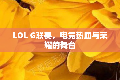 LOL G联赛，电竞热血与荣耀的舞台