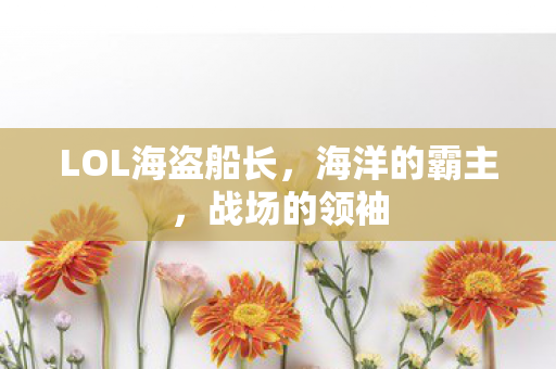 LOL海盗船长,海洋的霸主,战场的领袖 LOL海盗船长,海洋的霸主,战场的领袖