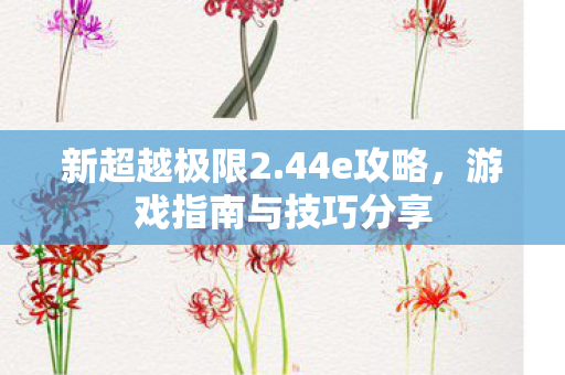 新超越极限2.44e攻略,游戏指南与技巧分享 新超越极限2.44e攻略,游戏指南与技巧分享