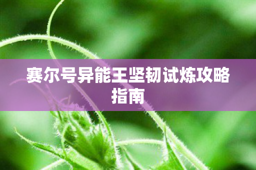 赛尔号异能王坚韧试炼攻略指南 赛尔号异能王坚韧试炼攻略指南