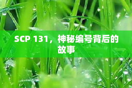 SCP 131,神秘编号背后的故事 SCP 131,神秘编号背后的故事