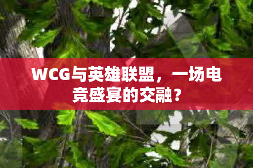 WCG与英雄联盟,一场电竞盛宴的交融? WCG与英雄联盟,一场电竞盛宴的交融?