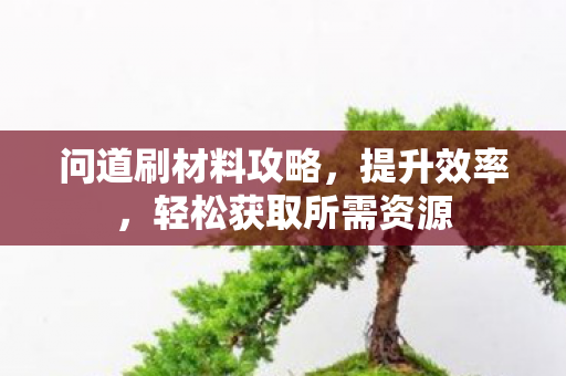 问道刷材料攻略,提升效率,轻松获取所需资源 问道刷材料攻略,提升效率,轻松获取所需资源