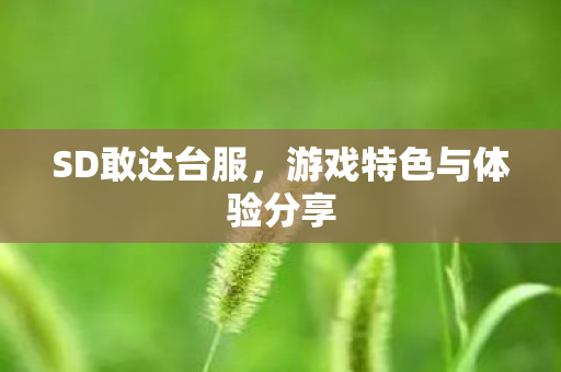 SD敢达台服,游戏特色与体验分享 SD敢达台服,游戏特色与体验分享