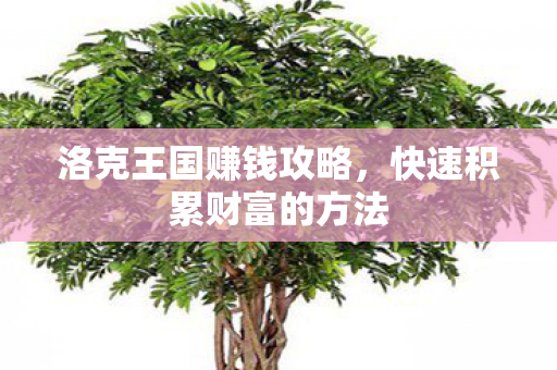 洛克王国赚钱攻略,快速积累财富的方法 洛克王国赚钱攻略,快速积累财富的方法