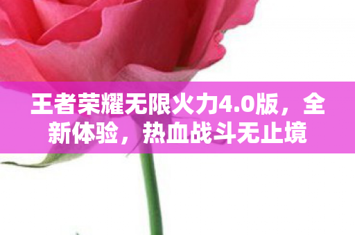 王者荣耀无限火力4.0版,全新体验,热血战斗无止境 王者荣耀无限火力4.0版,全新体验,热血战斗无止境