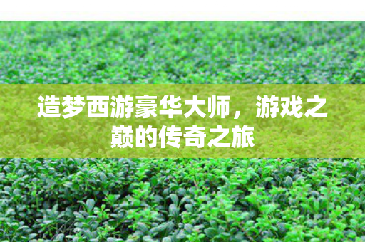造梦西游豪华大师,游戏之巅的传奇之旅 造梦西游豪华大师,游戏之巅的传奇之旅