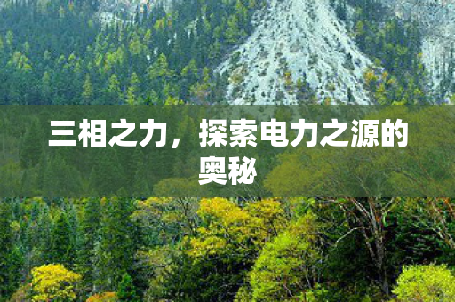 三相之力,探索电力之源的奥秘 三相之力,探索电力之源的奥秘