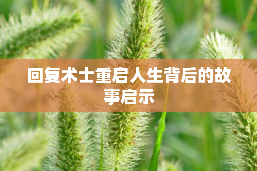回复术士重启人生背后的故事启示 回复术士重启人生背后的故事启示