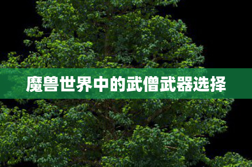 魔兽世界中的武僧武器选择