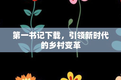 第一书记下载,引领新时代的乡村变革 第一书记下载,引领新时代的乡村变革