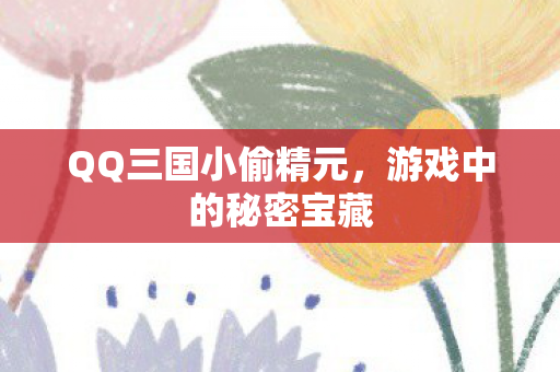 QQ三国小偷精元,游戏中的秘密宝藏 QQ三国小偷精元,游戏中的秘密宝藏