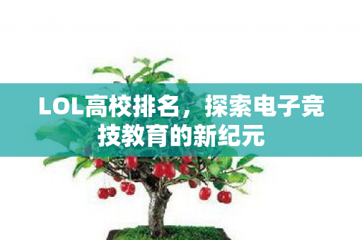 LOL高校排名,探索电子竞技教育的新纪元 LOL高校排名,探索电子竞技教育的新纪元