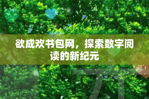 欲成欢书包网，探索数字阅读的新纪元