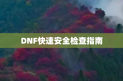 DNF快速安全检查指南 DNF快速安全检查指南