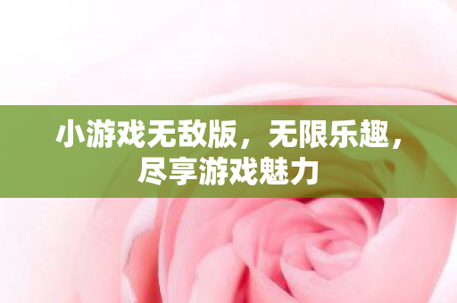 小游戏无敌版,无限乐趣,尽享游戏魅力 小游戏无敌版,无限乐趣,尽享游戏魅力
