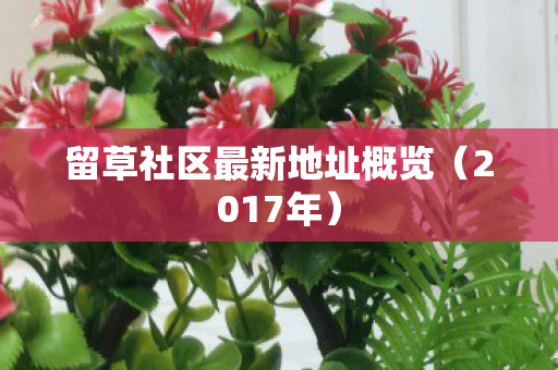 留草社区最新地址概览(2017年) 留草社区最新地址概览(2017年)
