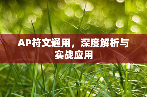 AP符文通用,深度解析与实战应用 AP符文通用,深度解析与实战应用
