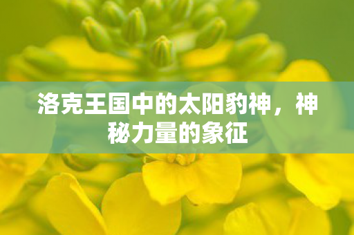 洛克王国中的太阳豹神,神秘力量的象征 洛克王国中的太阳豹神,神秘力量的象征
