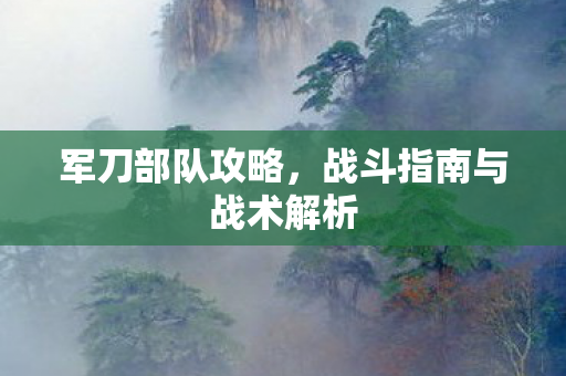 军刀部队攻略,战斗指南与战术解析 军刀部队攻略,战斗指南与战术解析
