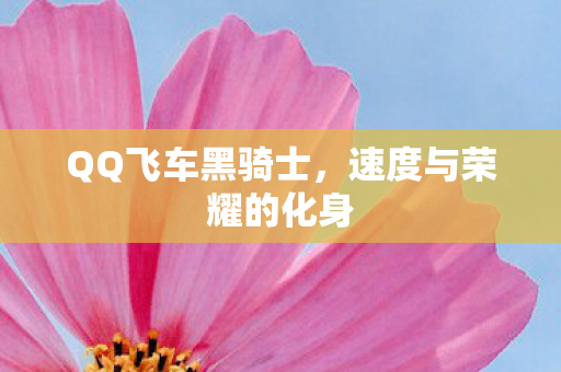 QQ飞车黑骑士,速度与荣耀的化身 QQ飞车黑骑士,速度与荣耀的化身