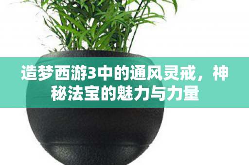 造梦西游3中的通风灵戒,神秘法宝的魅力与力量 造梦西游3中的通风灵戒,神秘法宝的魅力与力量