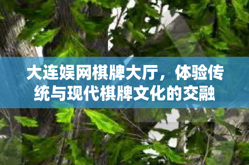 大连娱网棋牌大厅,体验传统与现代棋牌文化的交融 大连娱网棋牌大厅,体验传统与现代棋牌文化的交融