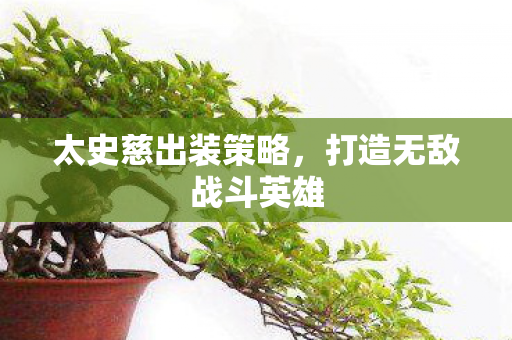 太史慈出装策略,打造无敌战斗英雄 太史慈出装策略,打造无敌战斗英雄